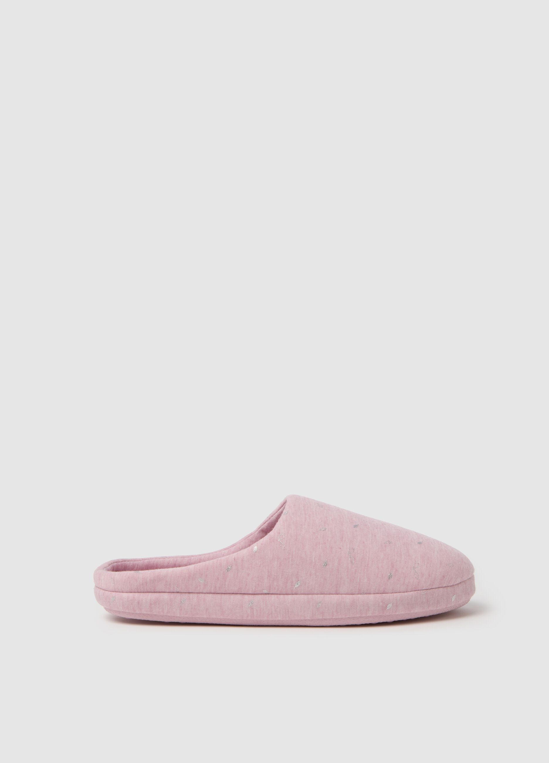 Women's Pink Fabric Slippers