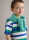 Boys&rsquo; pure cotton multicolour striped T-shirt, regular fit_1