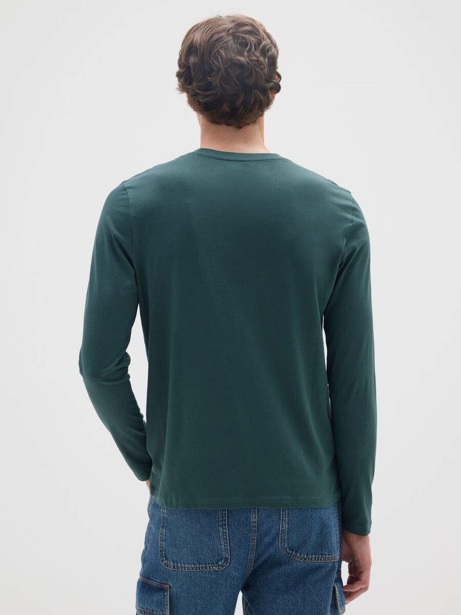 Green pure cotton regular fit sweater_2
