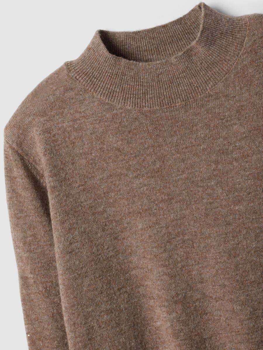 Grey wool-blend jumper with mock neck_6