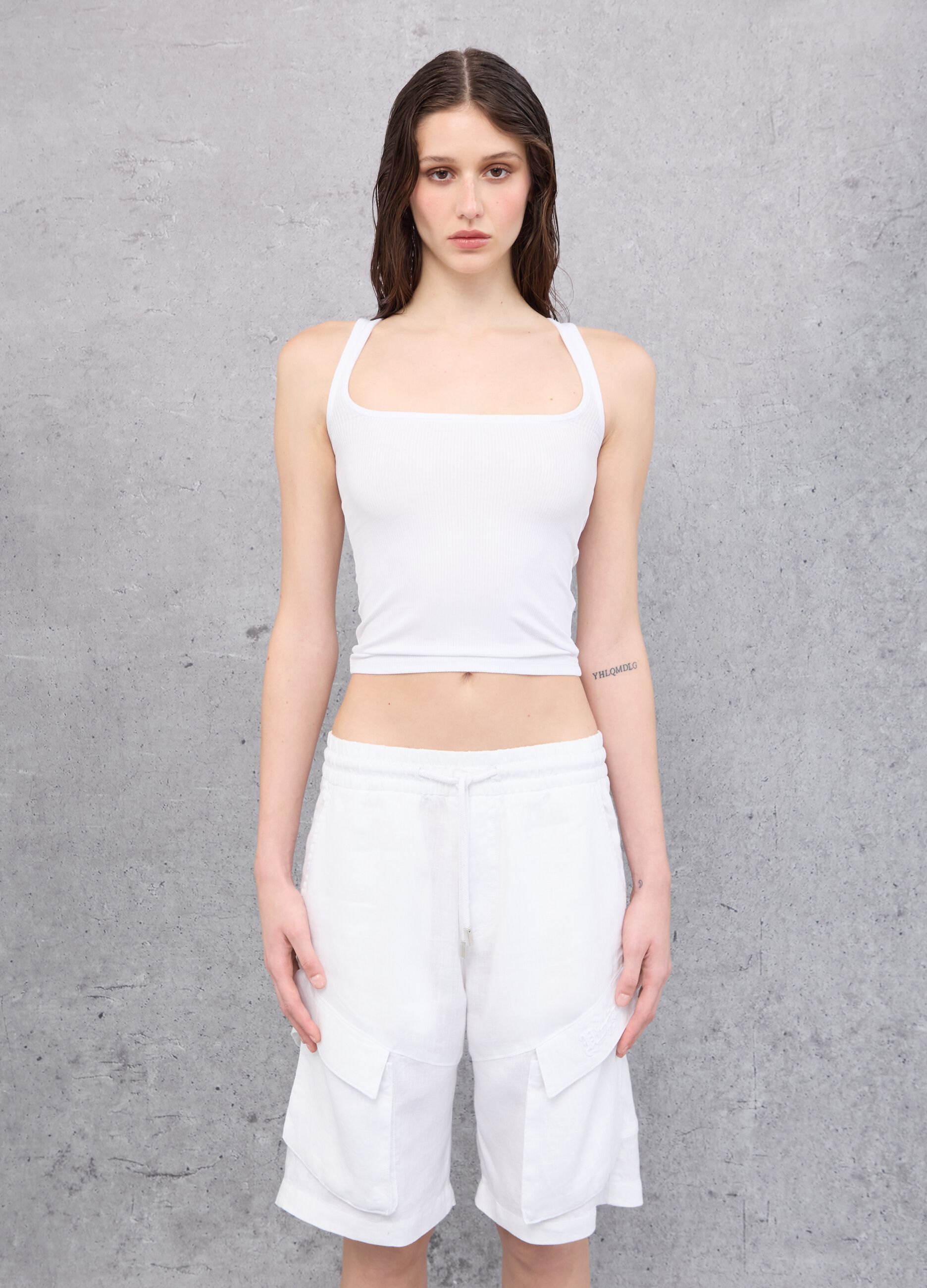 Tank Top Square Neck White