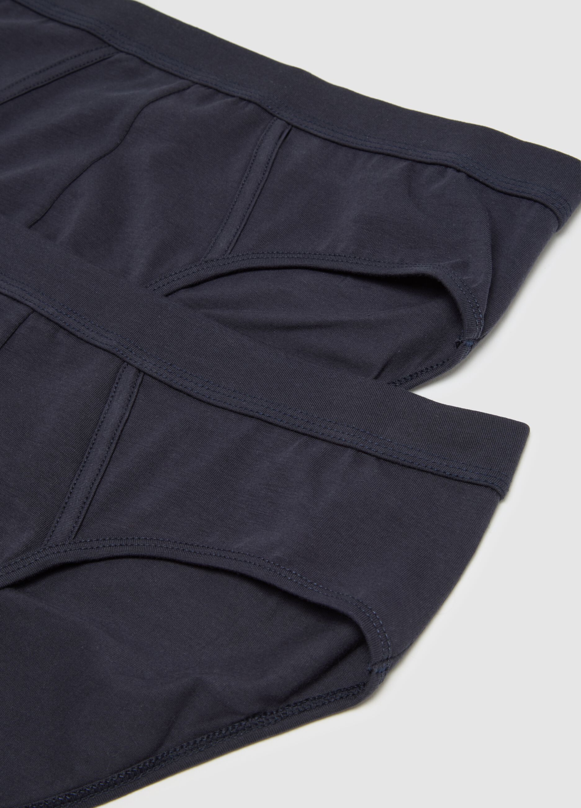 Two-pack of stretchy cotton blue briefs