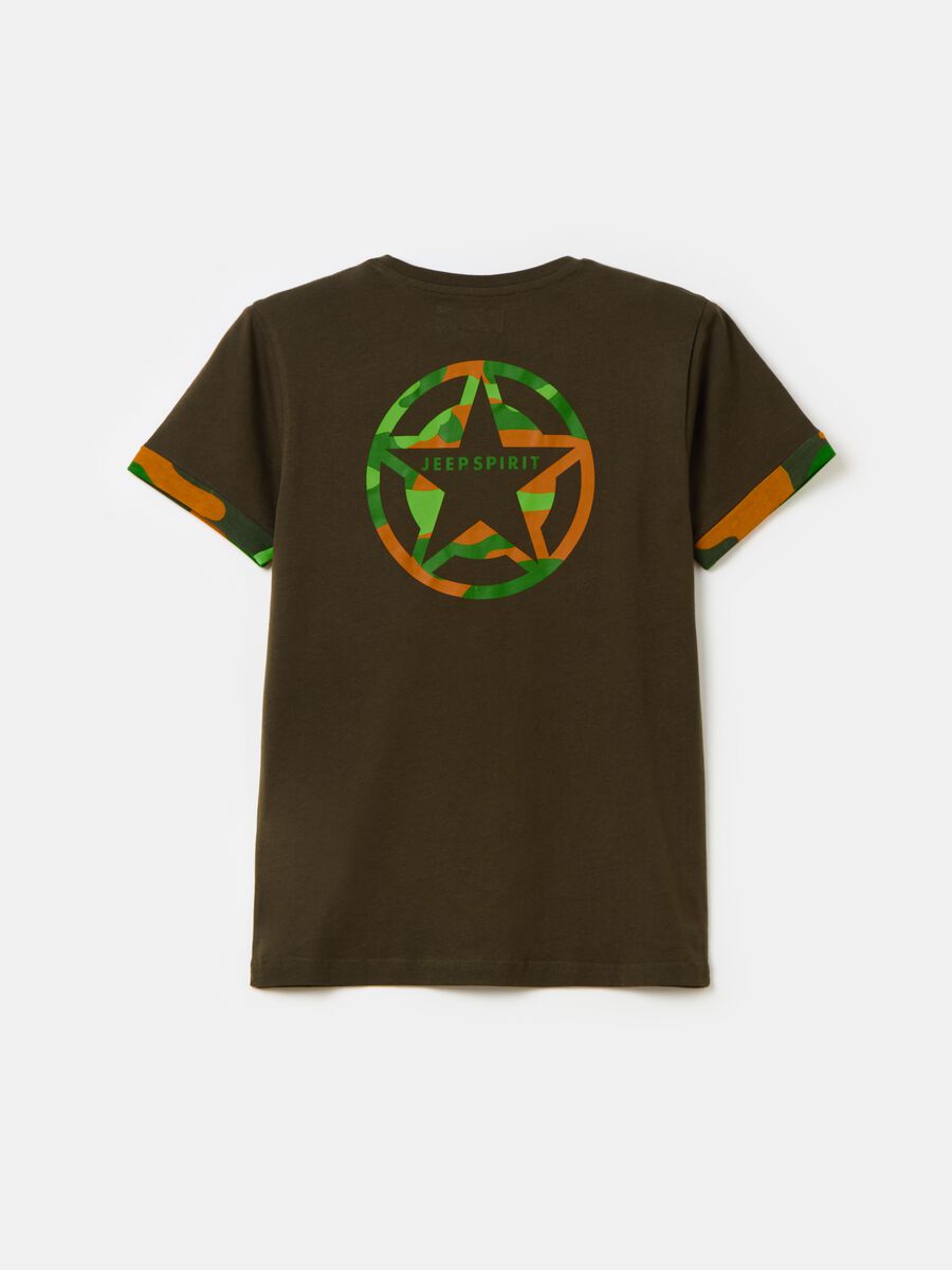 T-shirt with camouflage logo print_1
