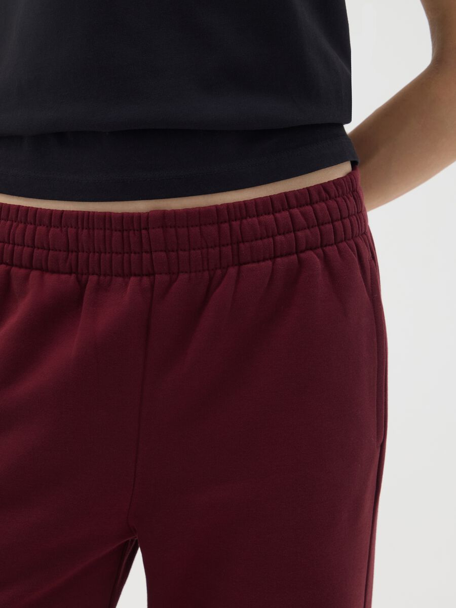 Relaxed Red Cotton Blend Trousers_4