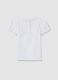 Baby girls&rsquo; white regular fit T-shirt with gathers on the sleeves_1