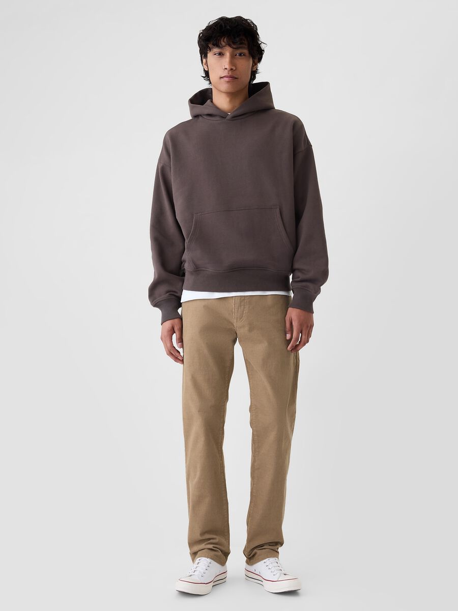Pantalone straight fit in corduroy stretch_0