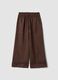 Dark brown regular-fit wide-leg trousers_2