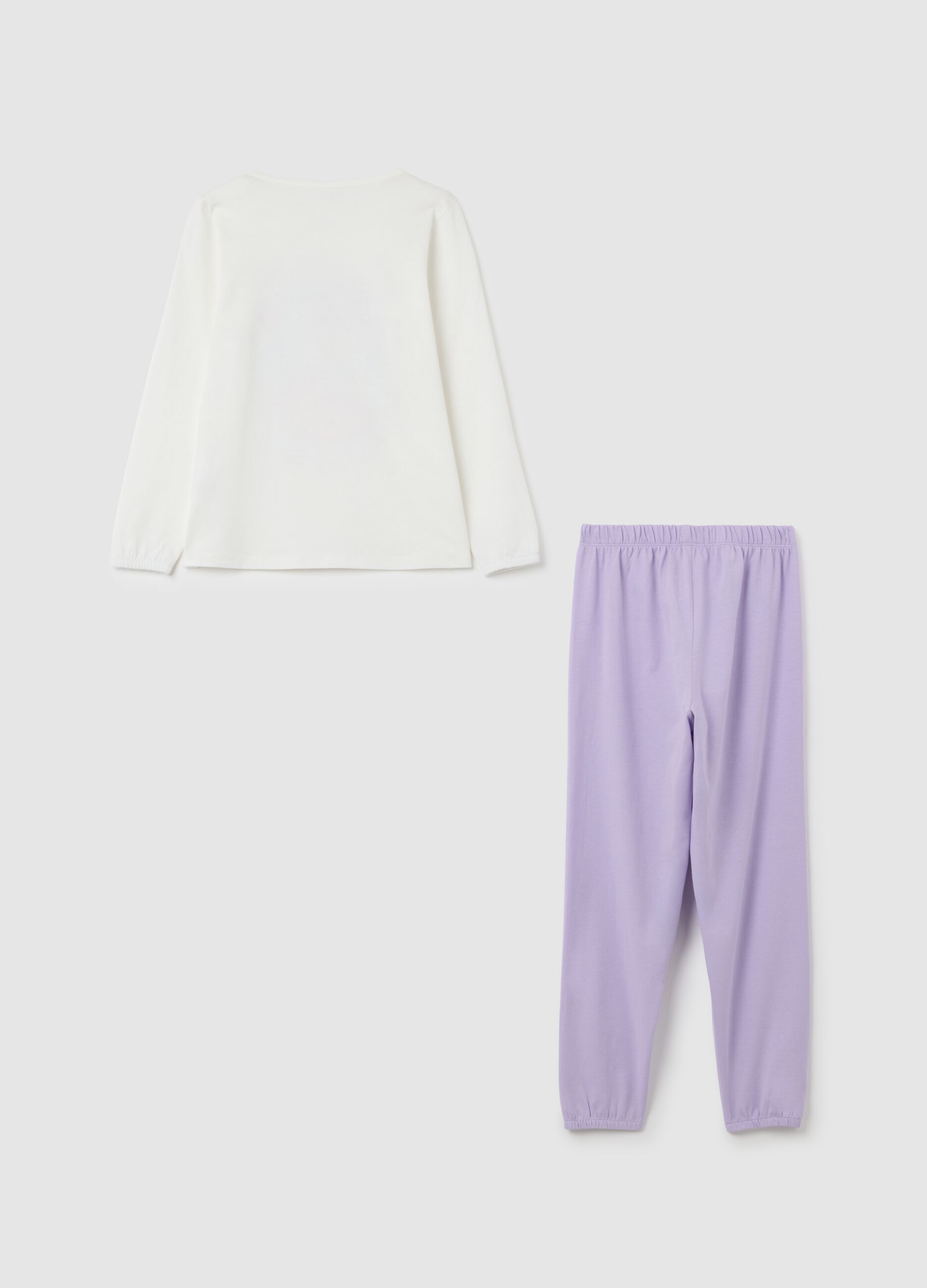Girls' pyjamas in pure multicoloured cotton