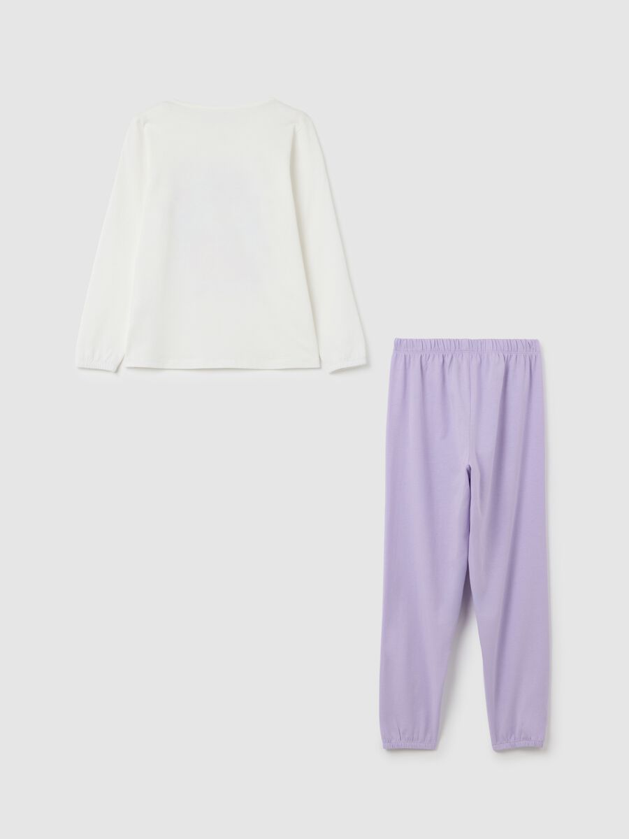 Girls' pyjamas in pure multicoloured cotton_1