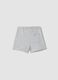 Grey pure cotton shorts with elasticated waistband_1