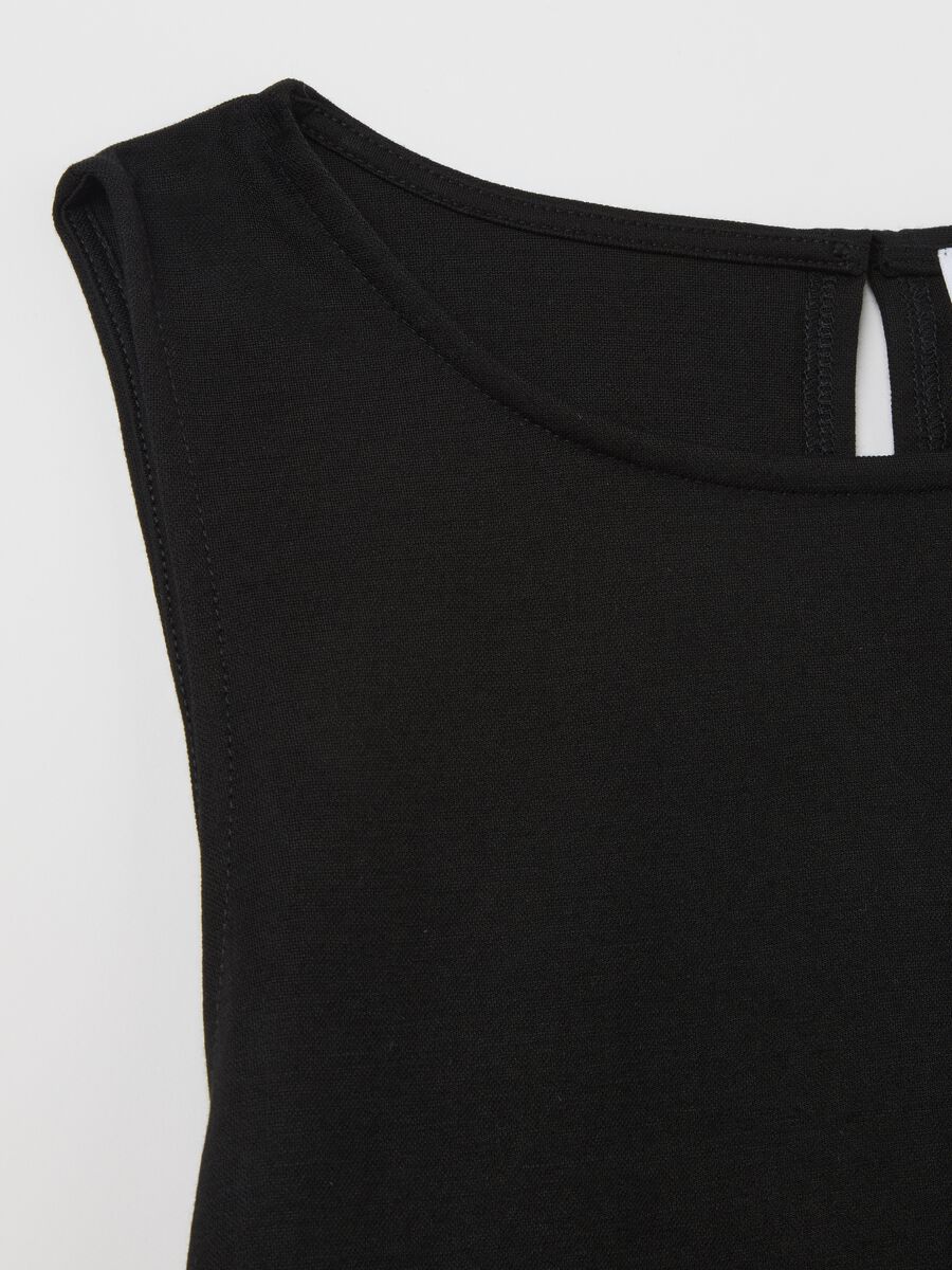 Women’s cropped vest top in viscose blend with regular fit._5