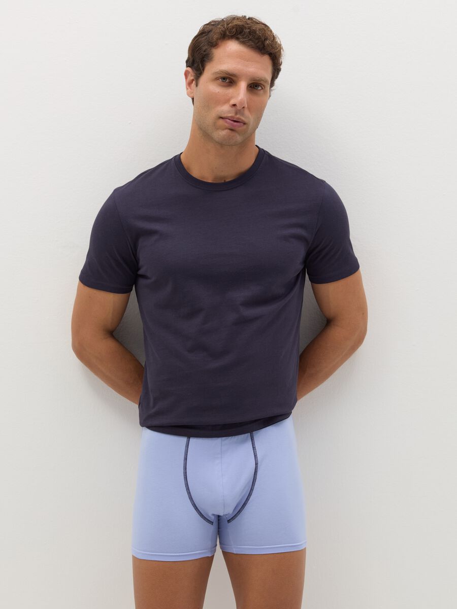 Three-pack midi boxer shorts with striped trim_0