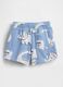 Cotton-blend shorts with dinosaur print_1