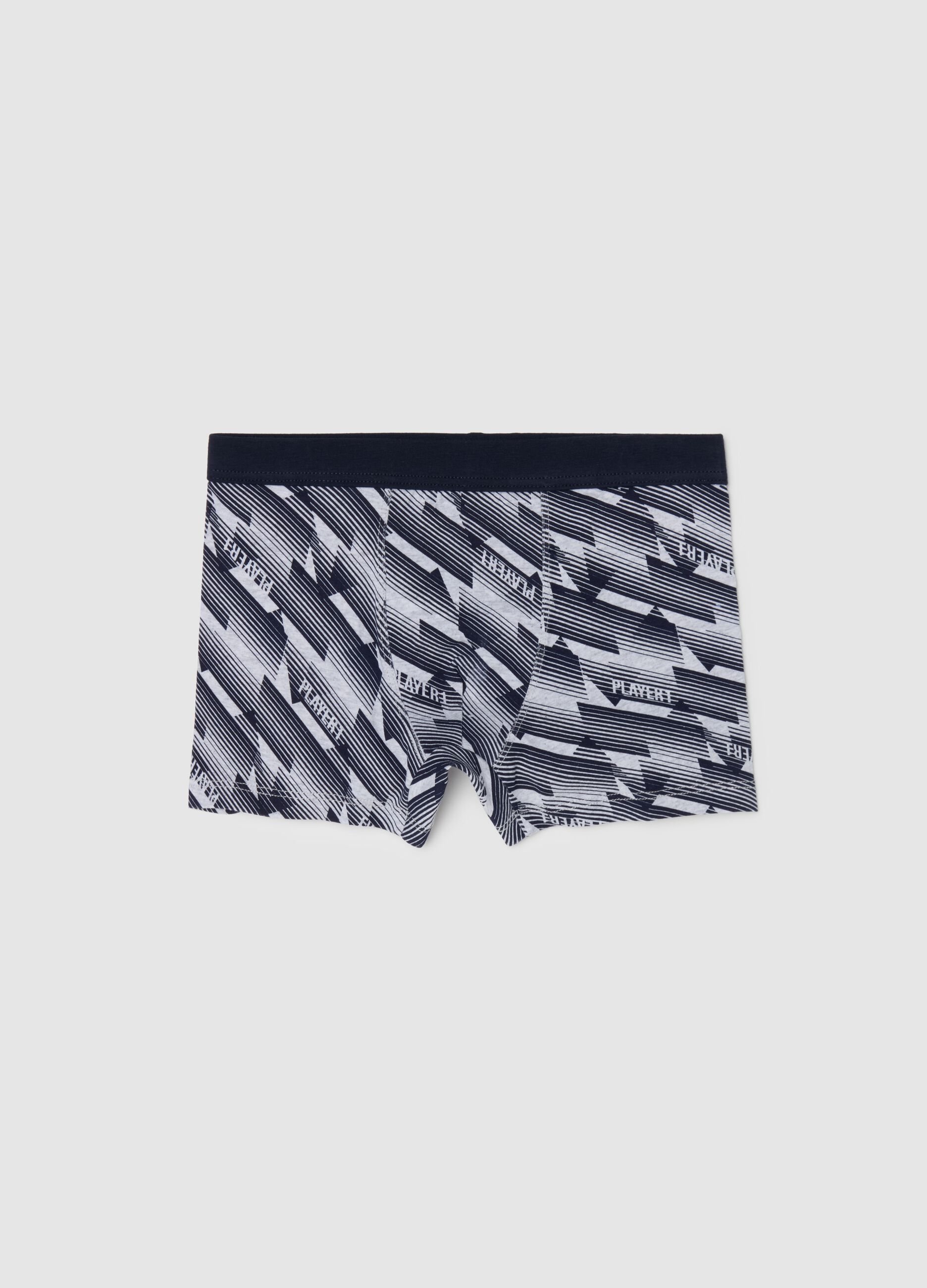 Stretch cotton printed boxers