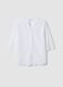 White pure cotton shirt with broderie anglaise embroidery, regular fit_4