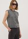 Grey stretch wool crew-neck gilet_0