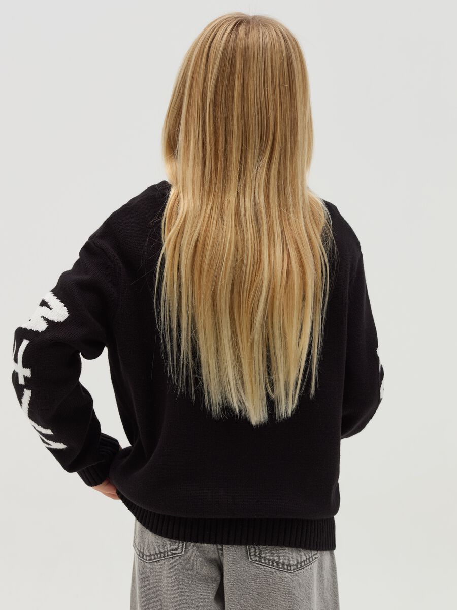 Pullover oversize con lettering jacquard_2