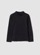 Black cotton roll-neck long-sleeve T-shirt, regular fit_0