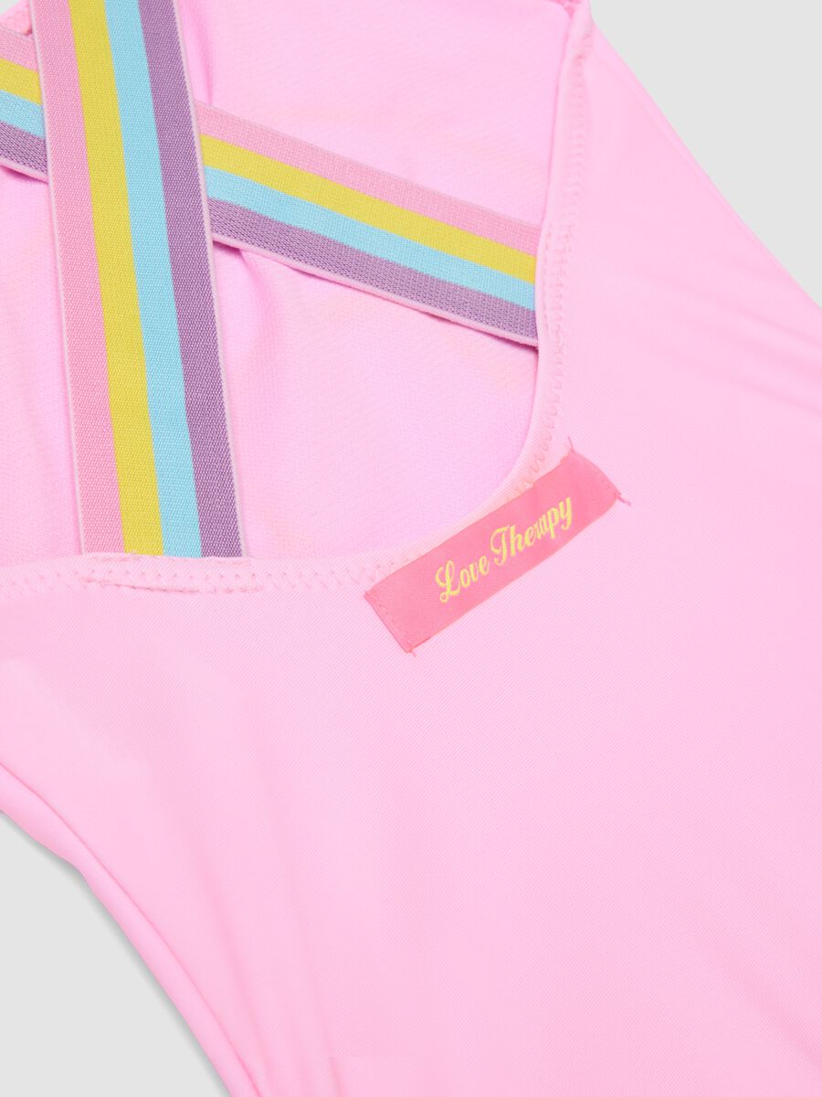 Costume intero rosa in tessuto elasticizzato_3
