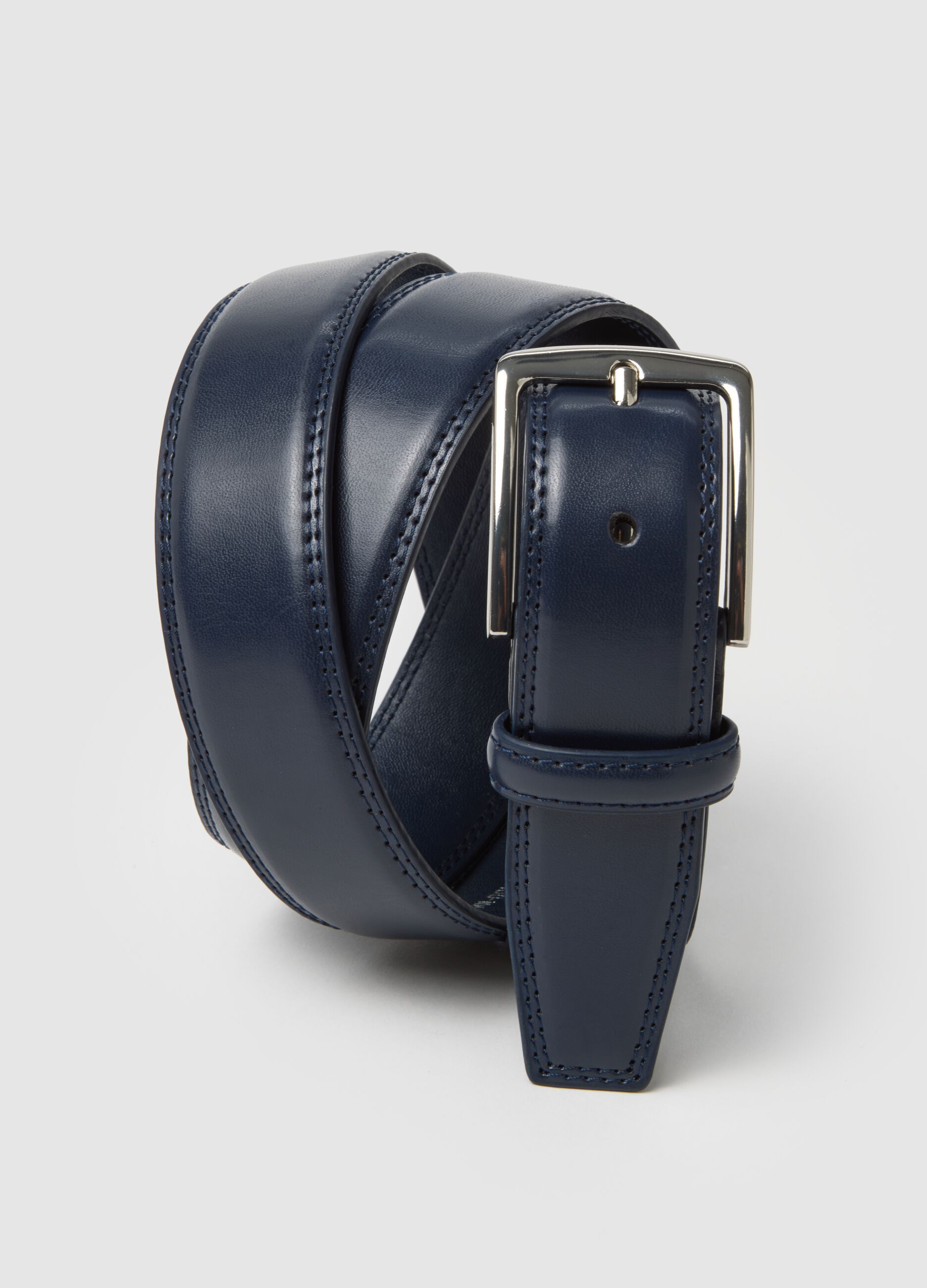 Blue Genuine Leather Belt