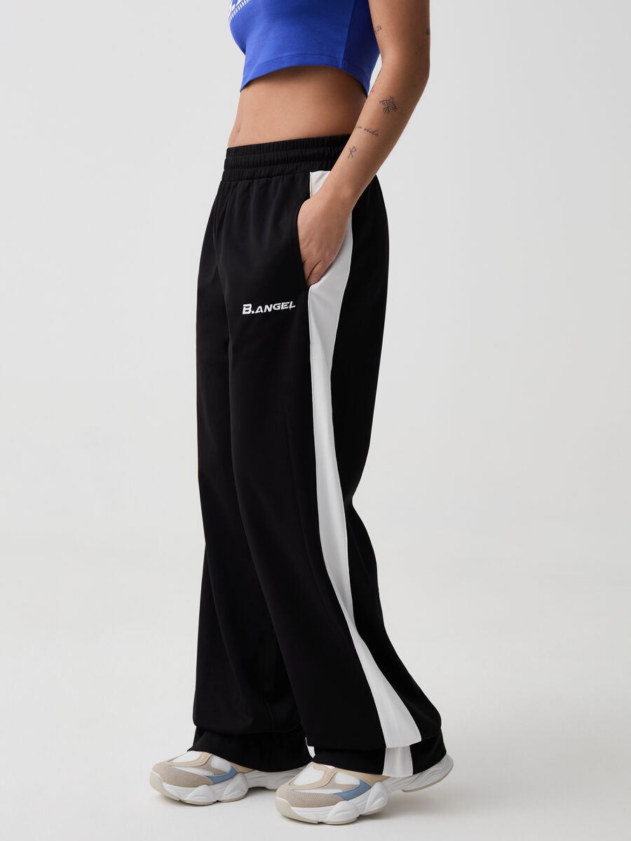 Joggers wide leg con bande a contrasto B.ANGEL X MARE FUORI_1