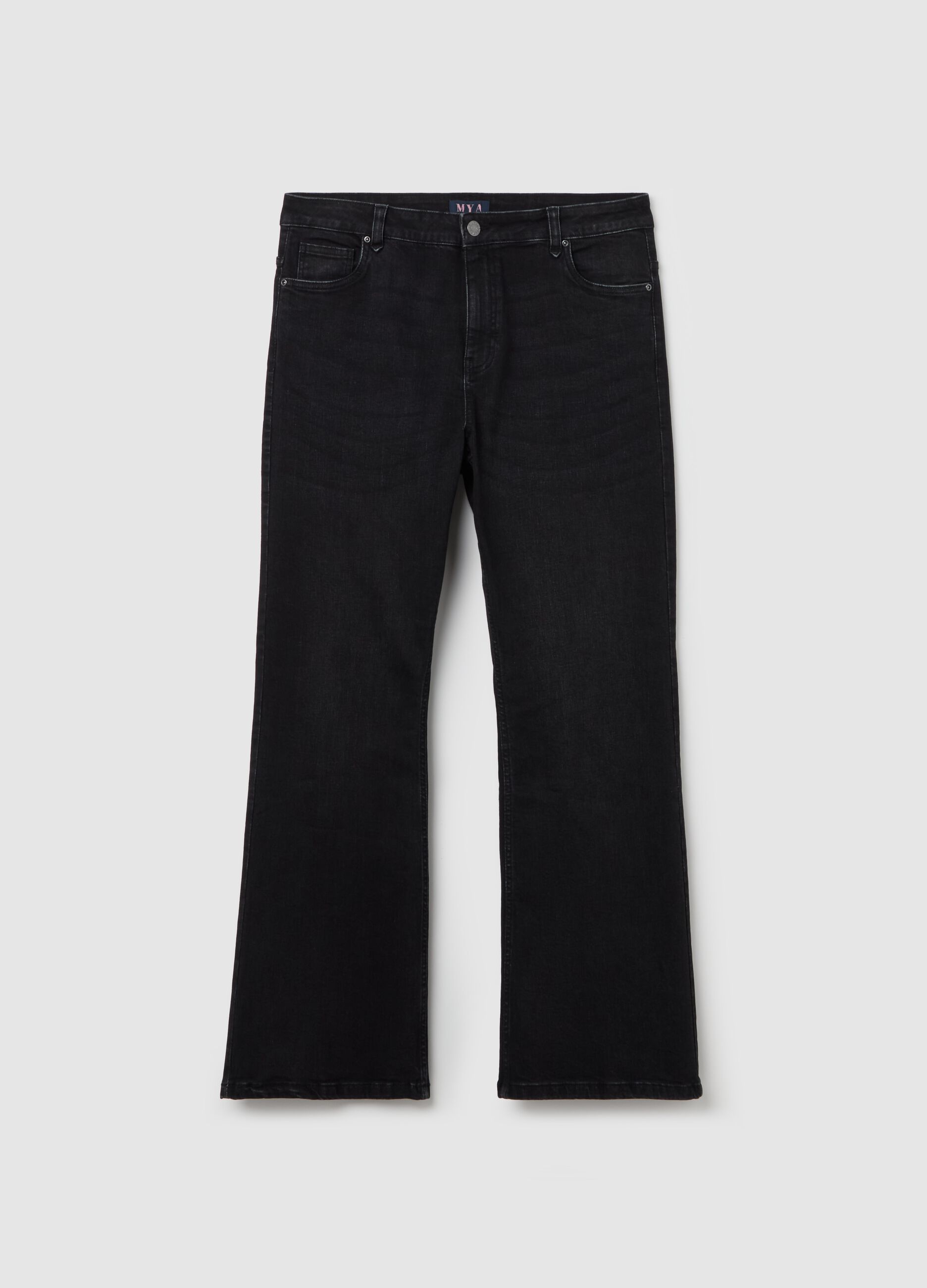 Curvy flare-fit jeans with five pockets