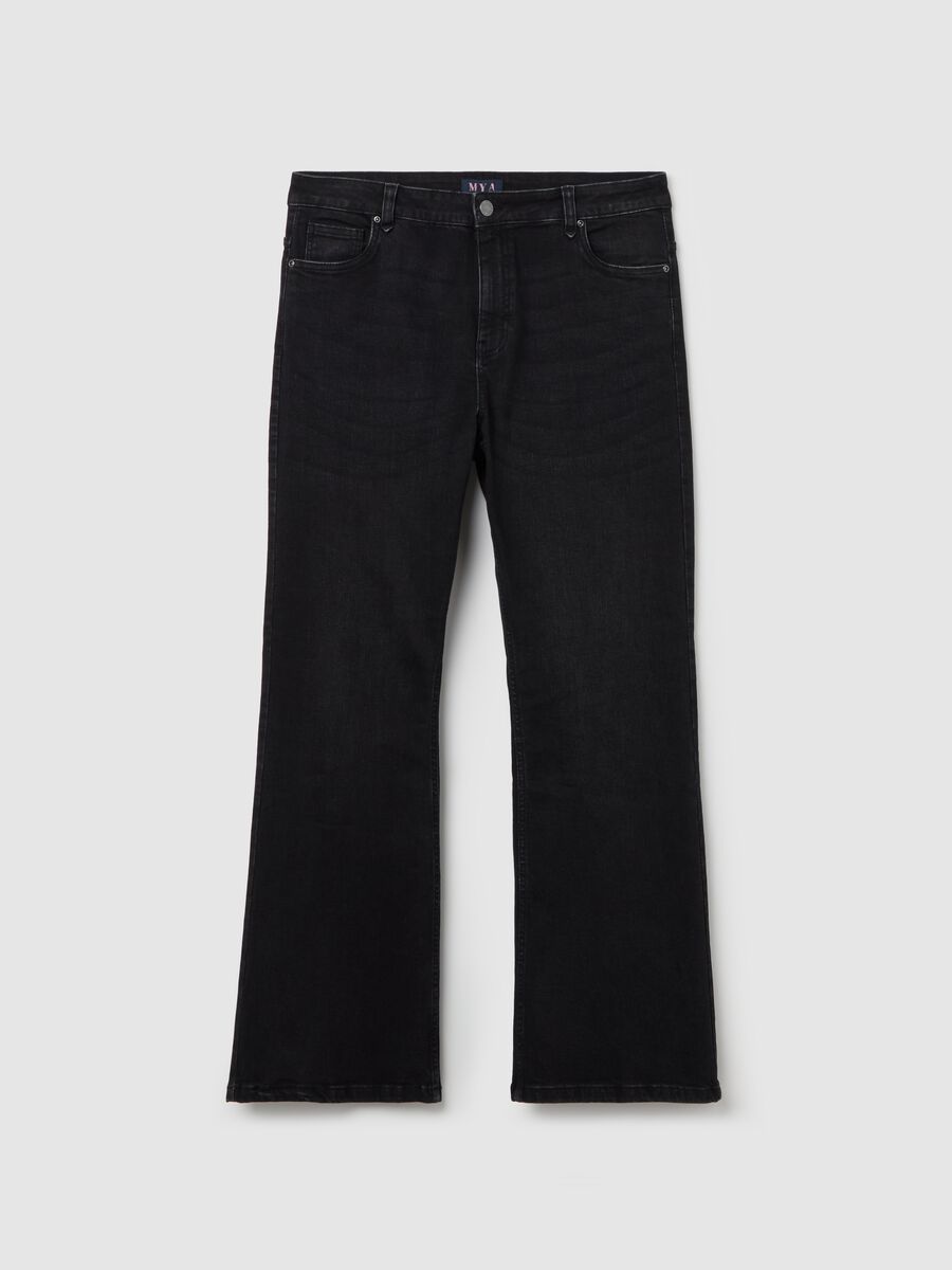 Curvy flare-fit jeans with five pockets_4