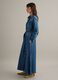 Long dress in pure blue denim cotton regular fit_3