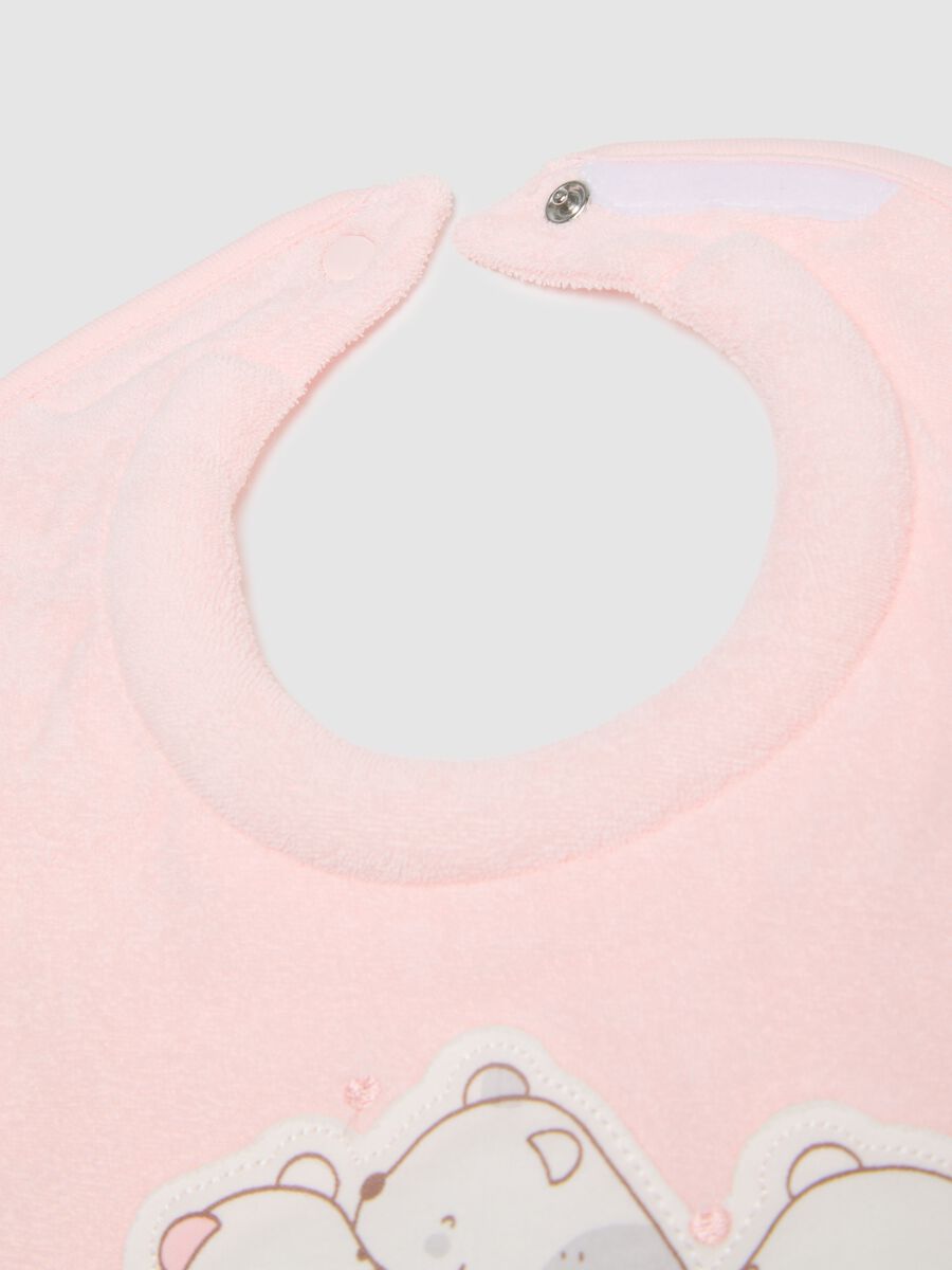Two-pack pink pure cotton baby bibs_2