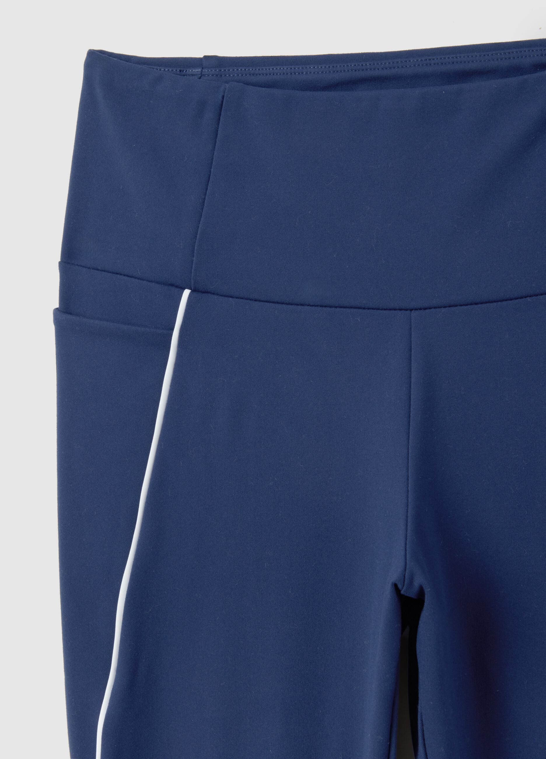Breathable technical fabric leggings with side pockets and contrasting trim ALTAVIA COURT