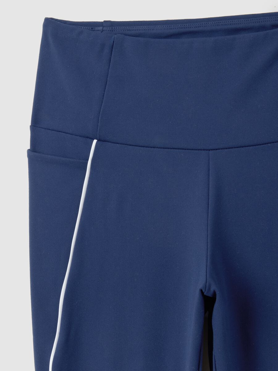 Breathable technical fabric leggings with side pockets and contrasting trim ALTAVIA COURT_5