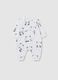 White pure cotton baby sleepsuit with print_0
