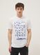 White pure cotton T-shirt with front print, regular fit_1