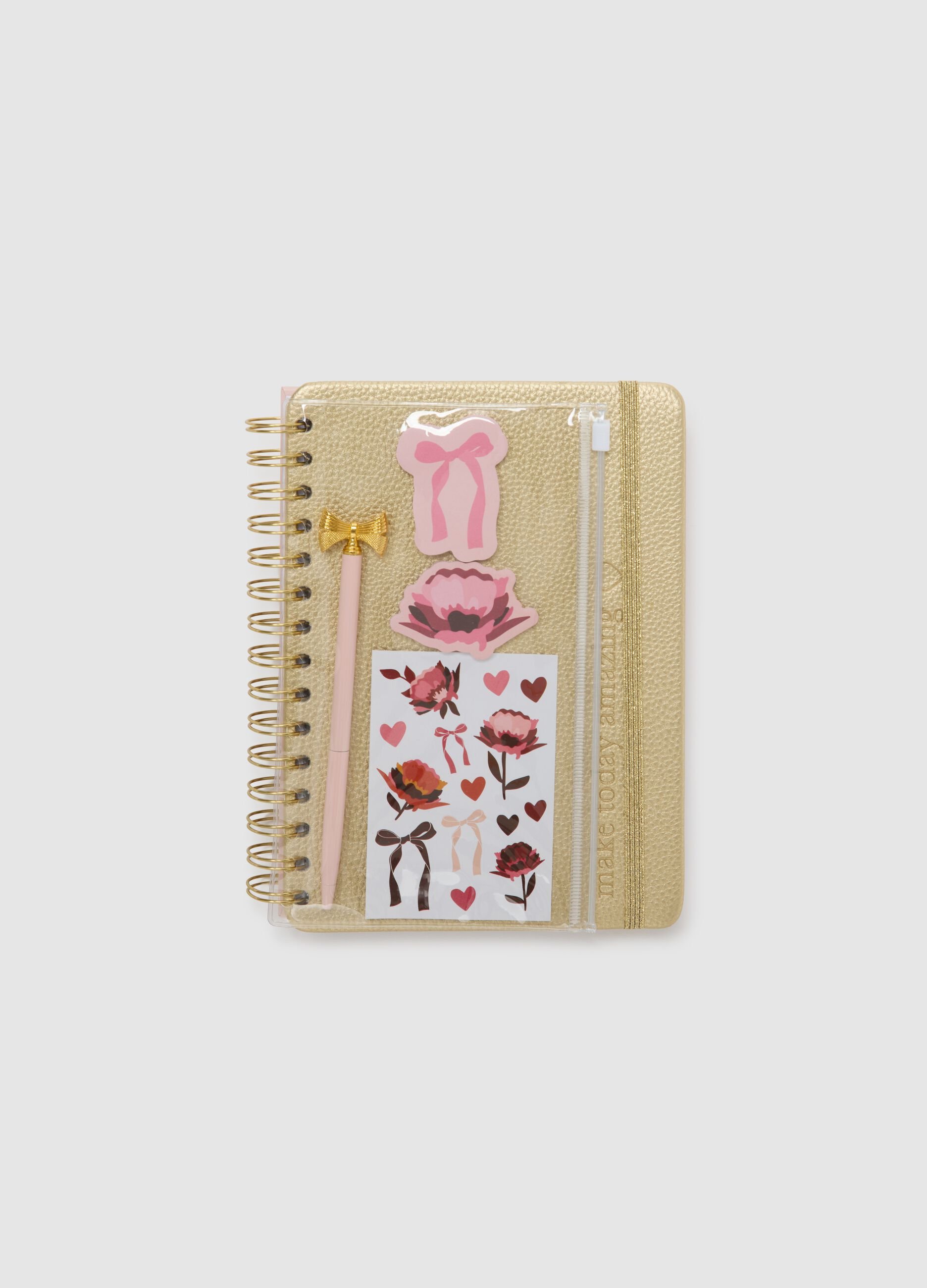 Taccuino in carta multicolor con penna