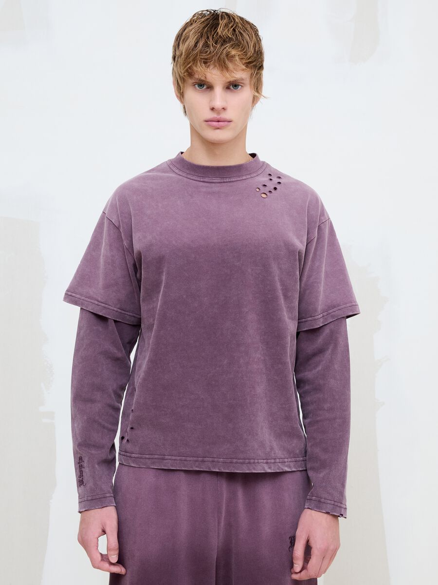 Double Longsleeve Sunfaded Burgundy_3