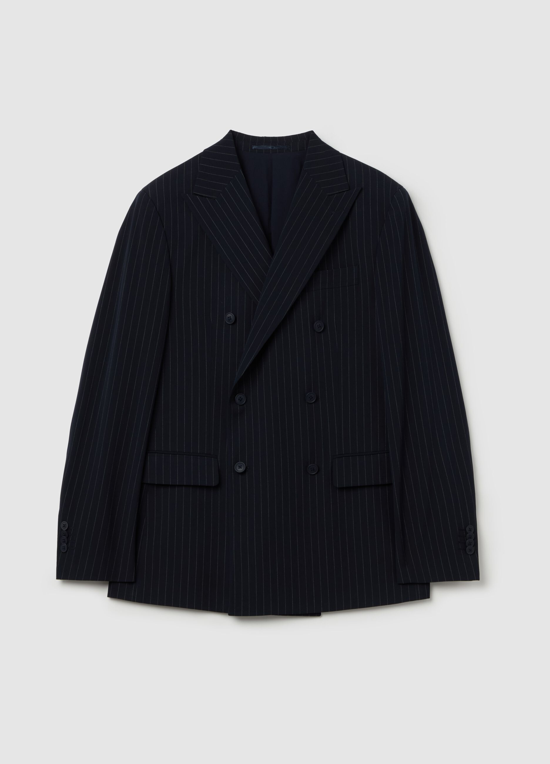 Abito gessato doppiopetto easy fit