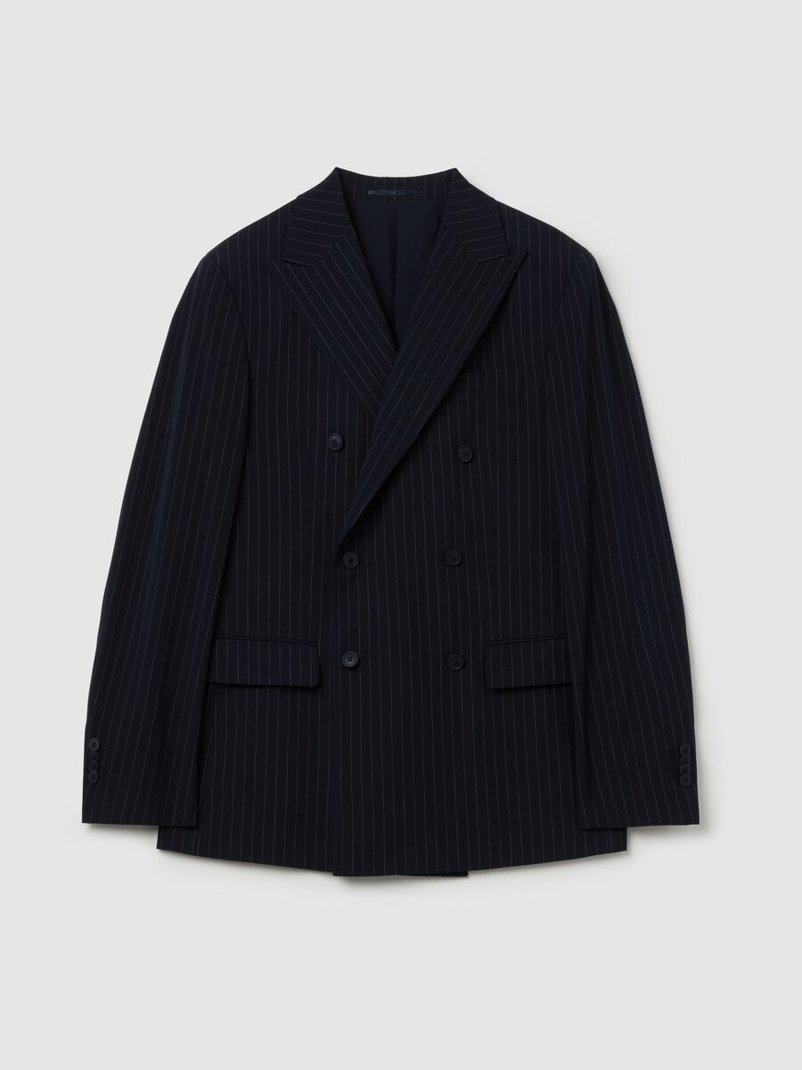 Abito gessato doppiopetto easy fit_4