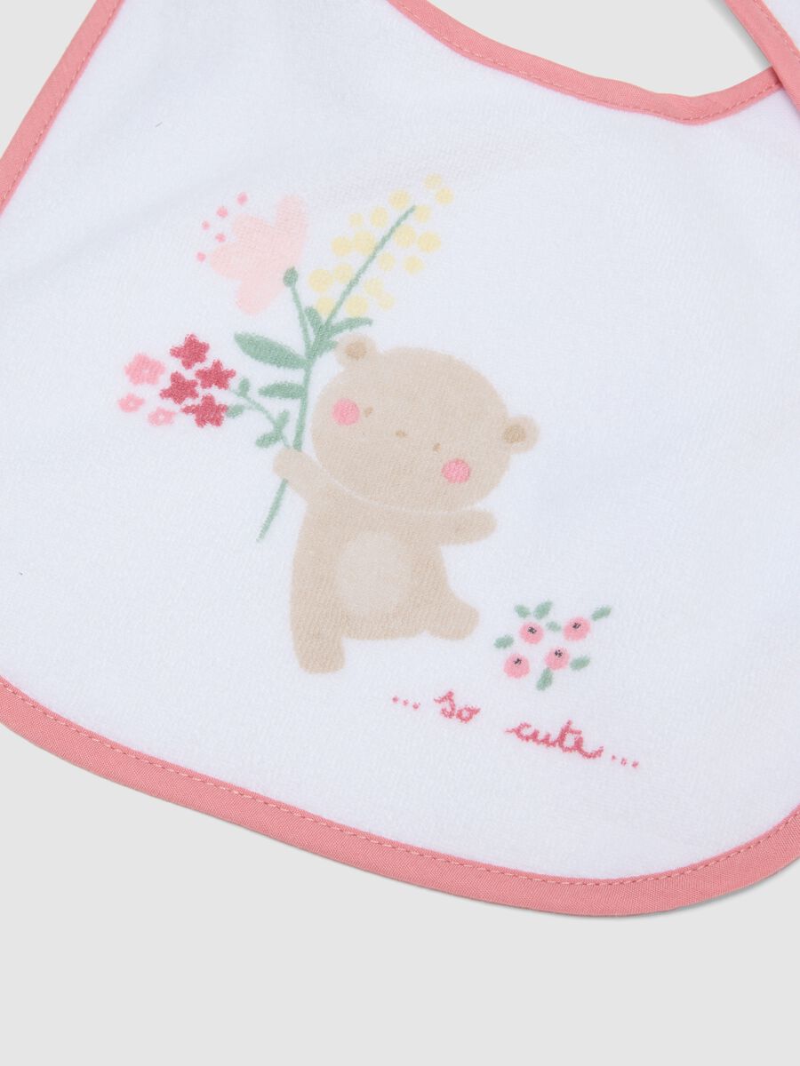 Bipack bavaglini in misto cotone multicolor da neonata con decori_2