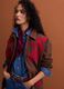 Brown pure cotton shacket with contrasting embroidery, regular fit_2