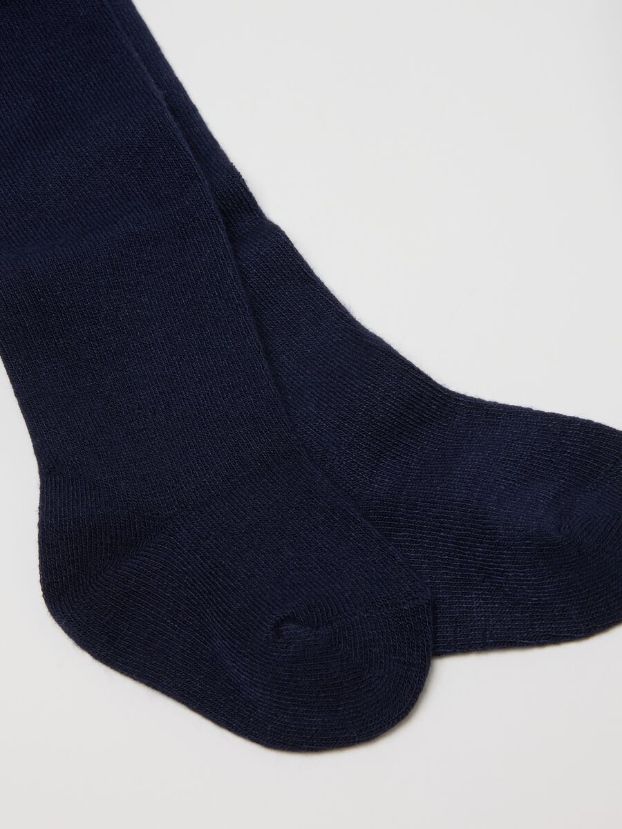 Stretch Bamboo Blue Tights for Girls_1