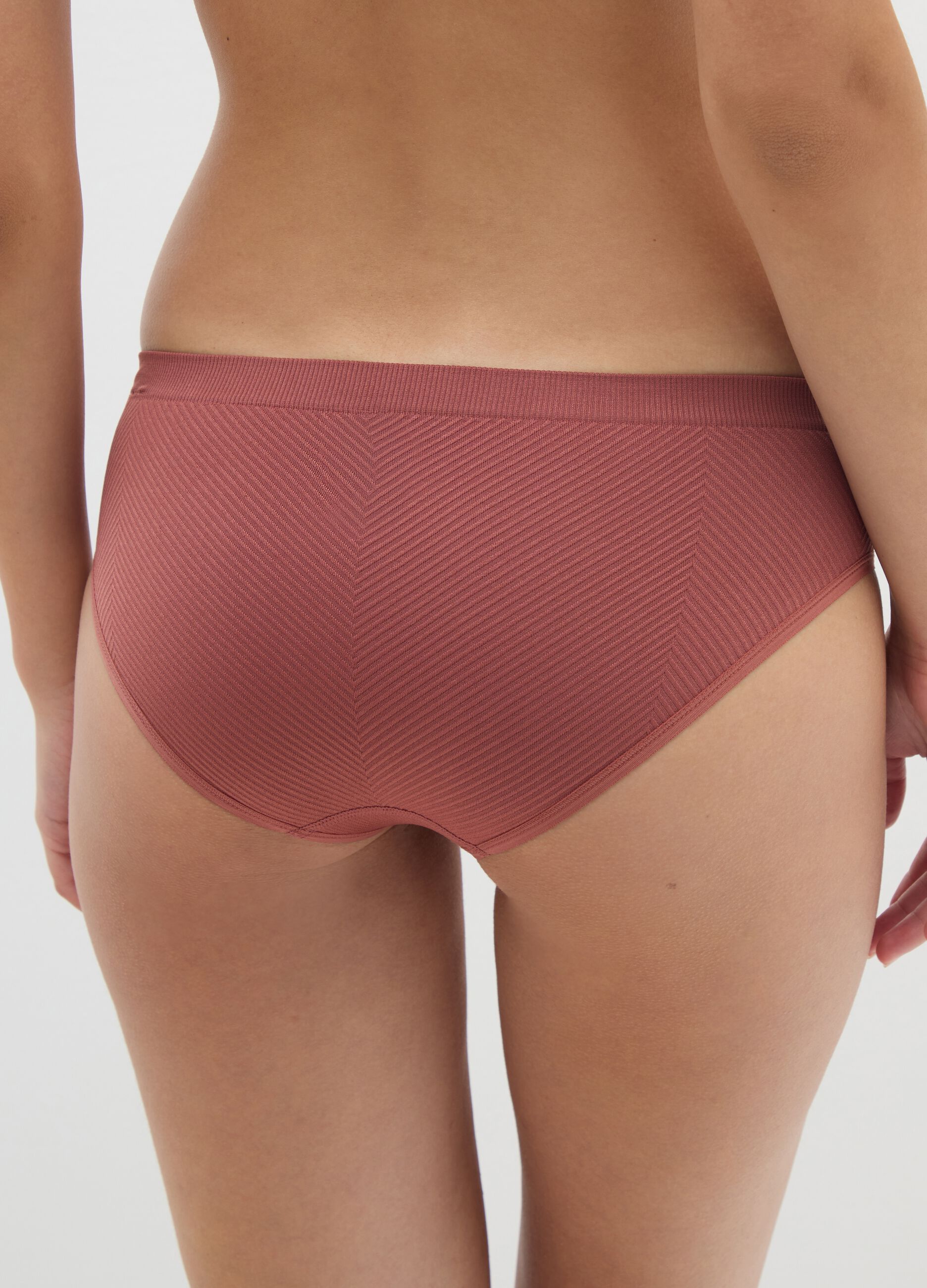 Brown Stretch Fabric Underwear