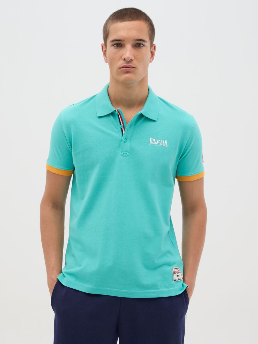 Green pure cotton Lonsdale polo_0
