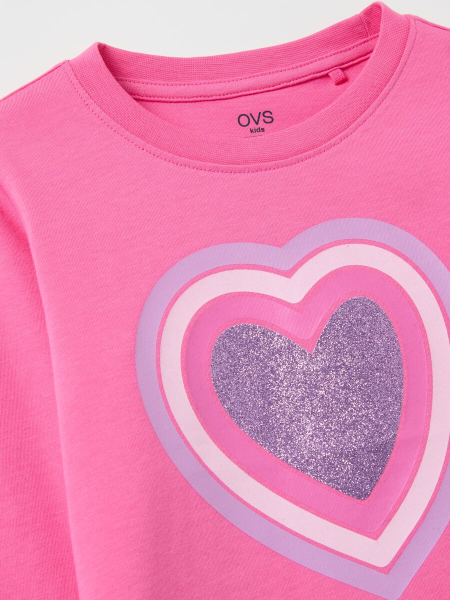 Long-sleeved T-shirt with glitter print_2