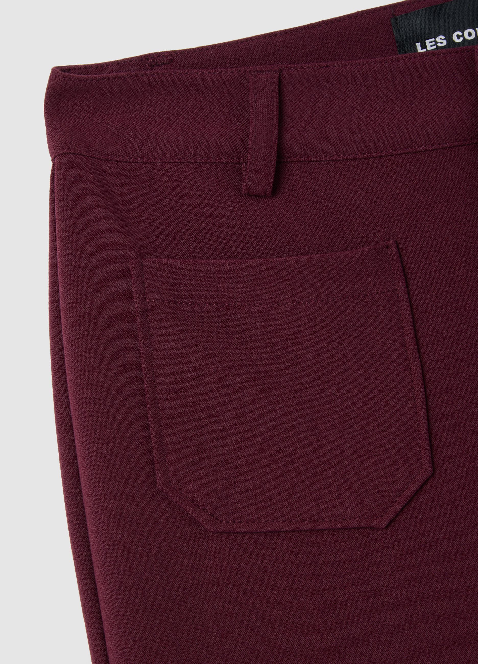 Wide Leg Purple Trousers