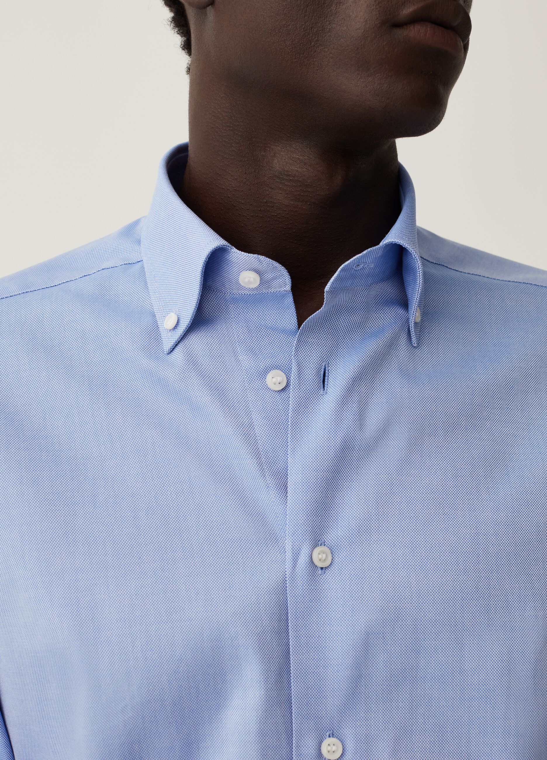 Camicia slim fit in cotone oxford_3