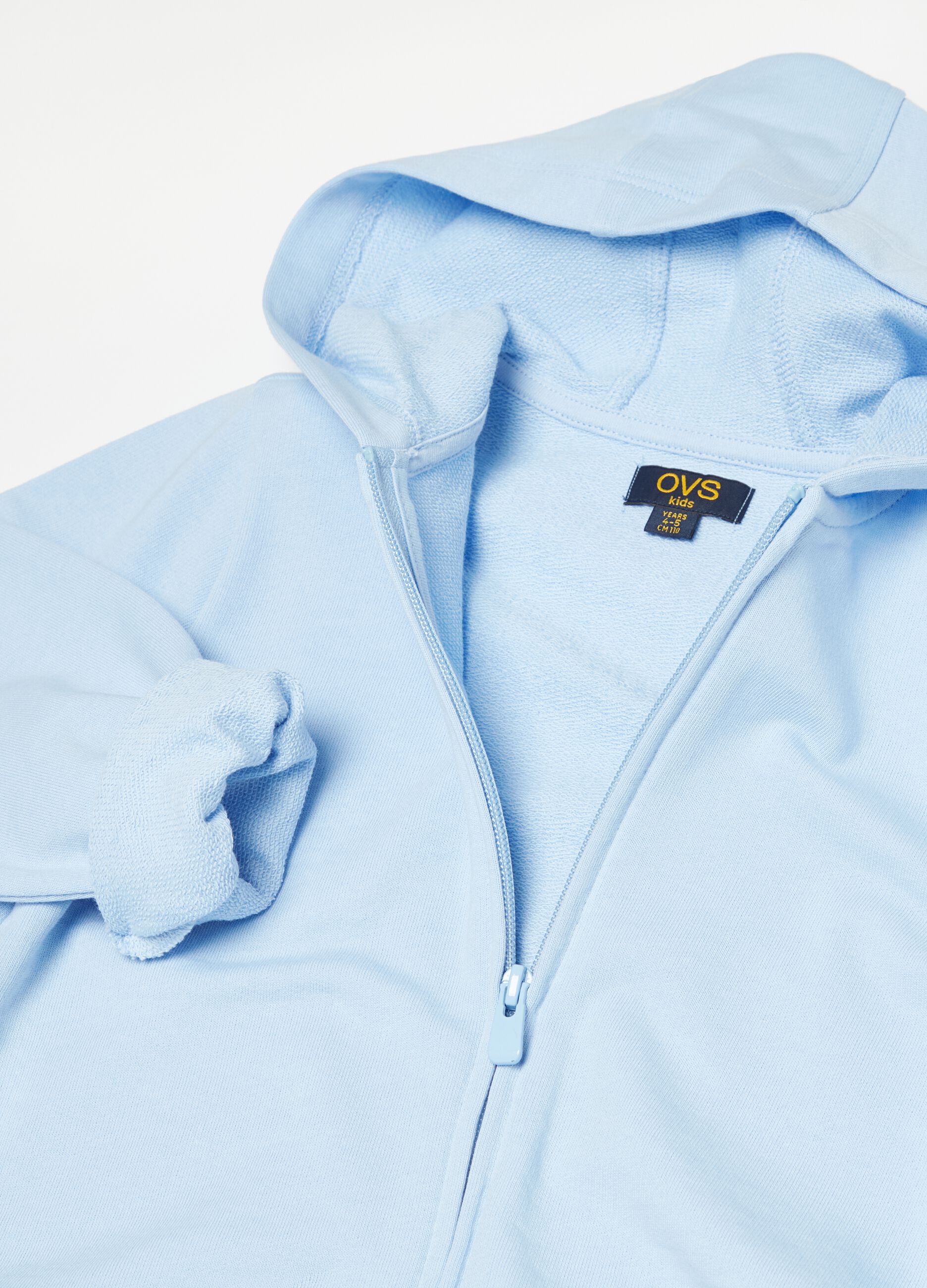 Full-zip in French Terry con cappuccio