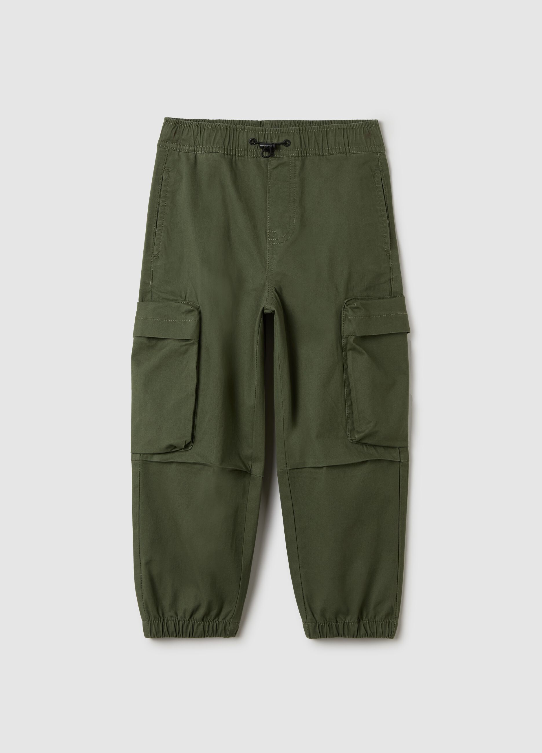 Parachute joggers with drawstring