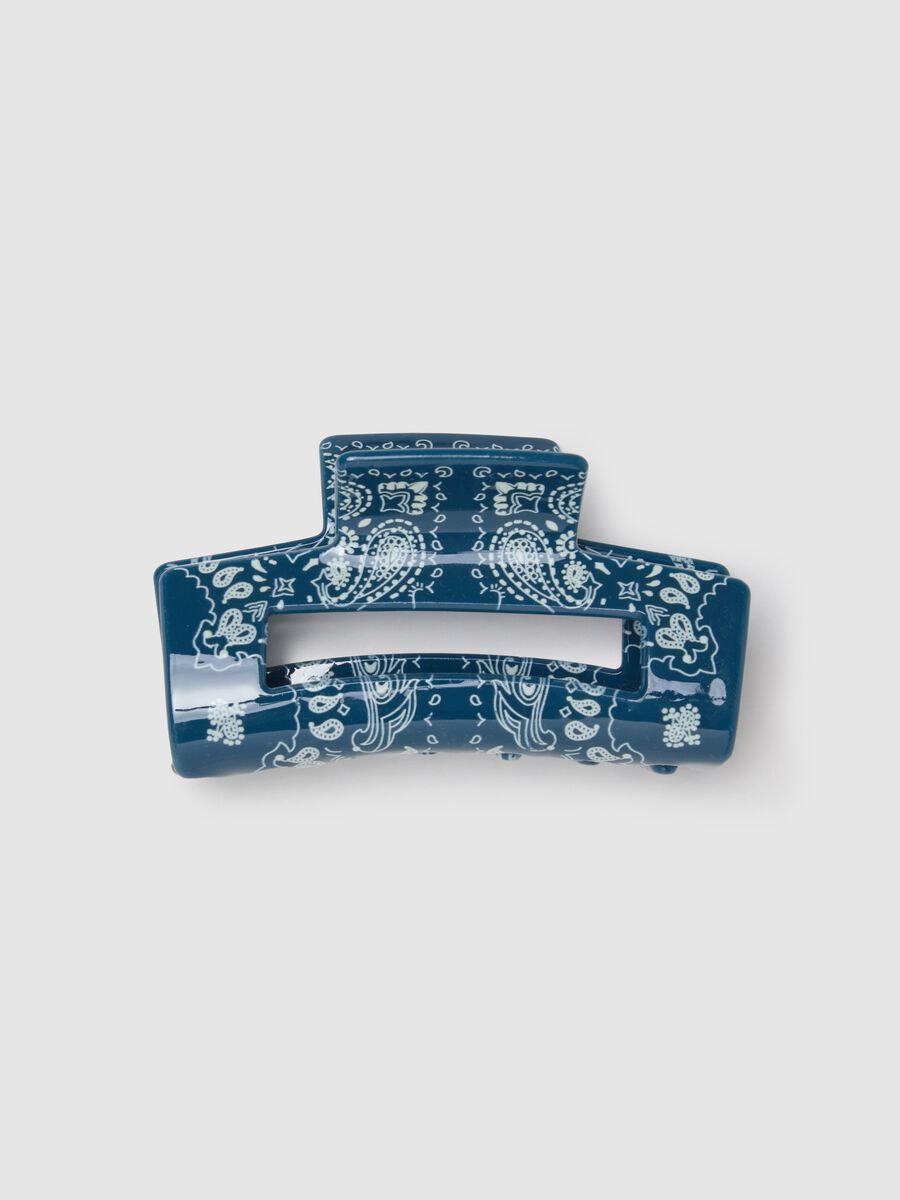 Multicolour hair clip with bandana patterns_0