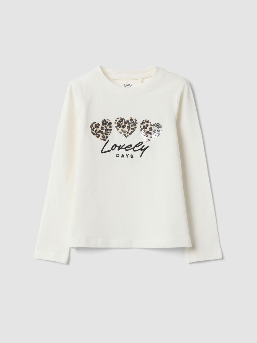 White stretch cotton crew-neck T-shirt_0