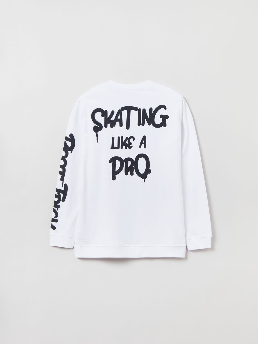T-shirt a maniche lunghe con stampa_1